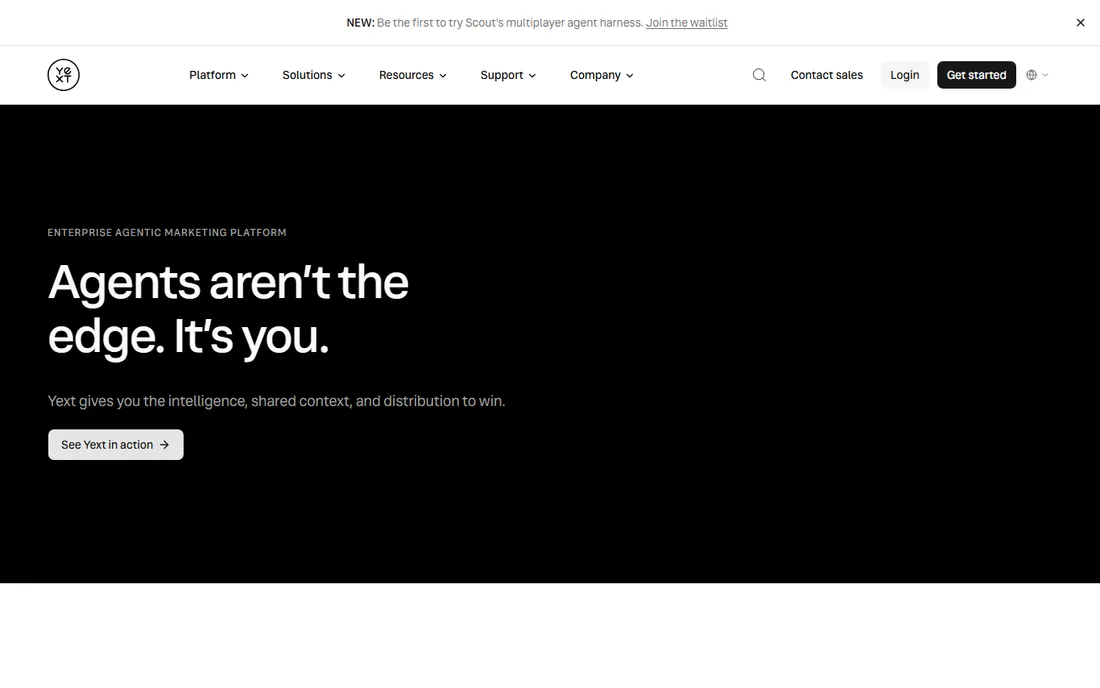 Yext homepage