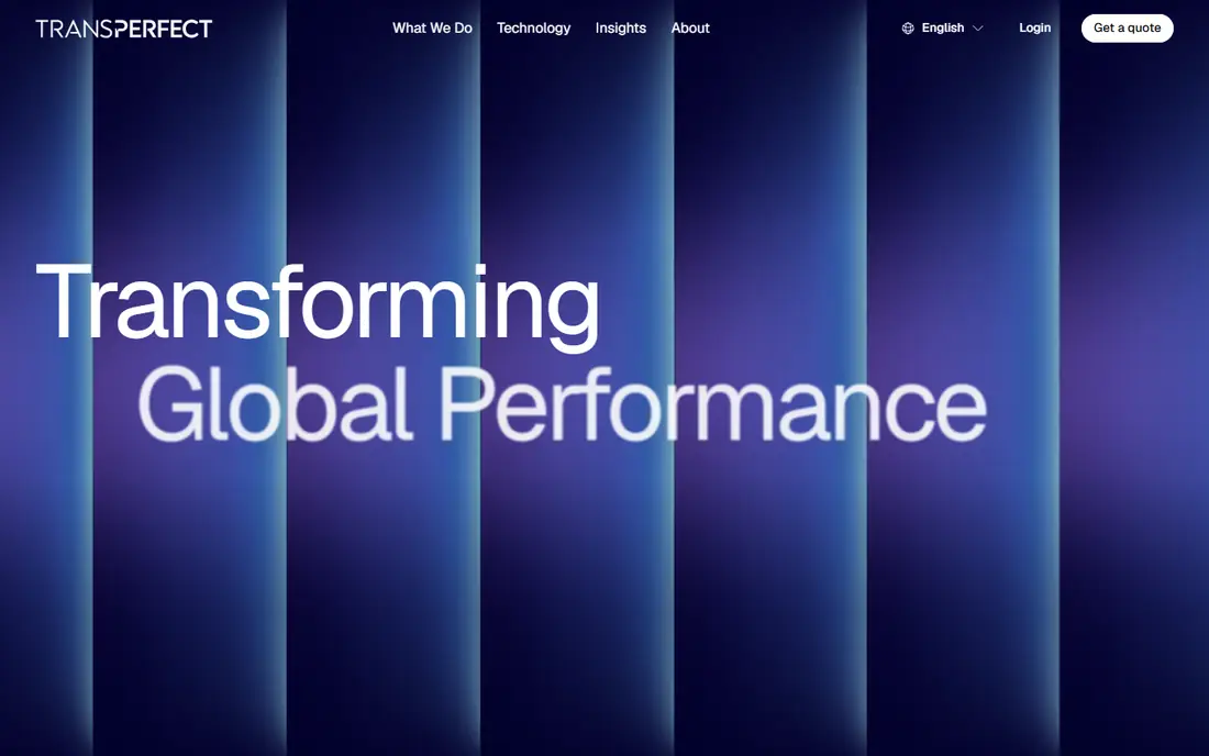 TransPerfect homepage