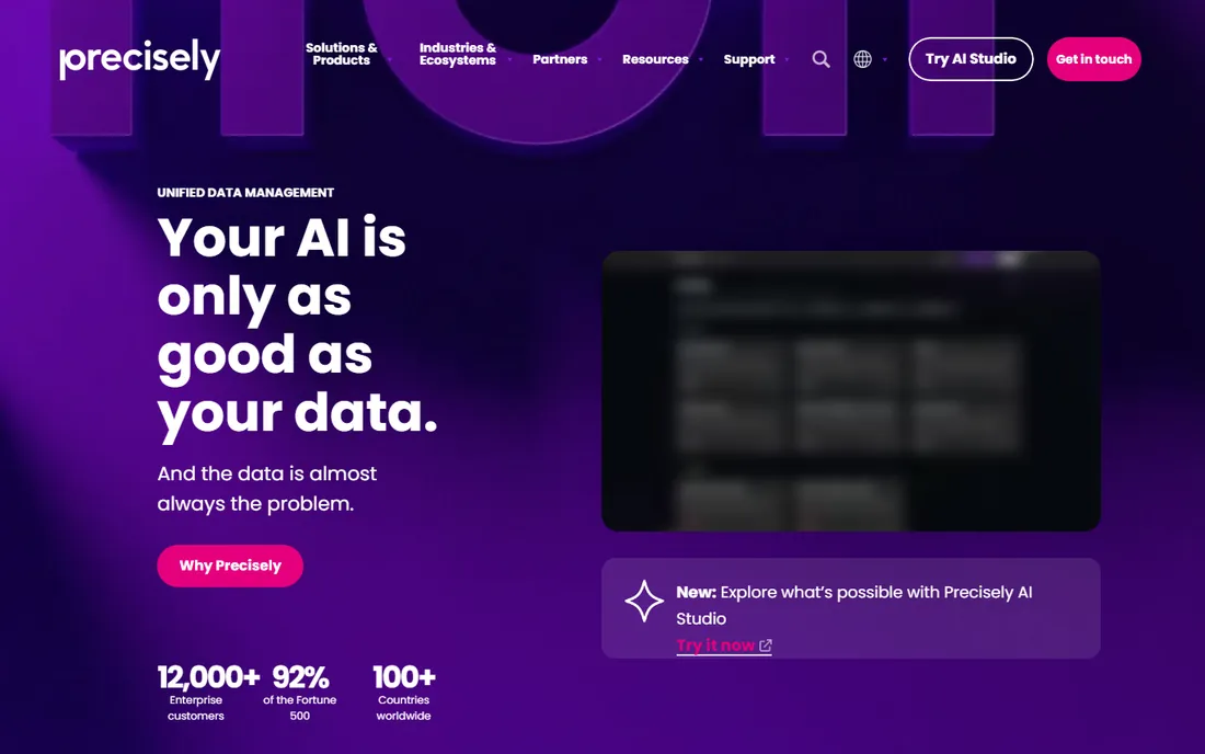 Precisely homepage