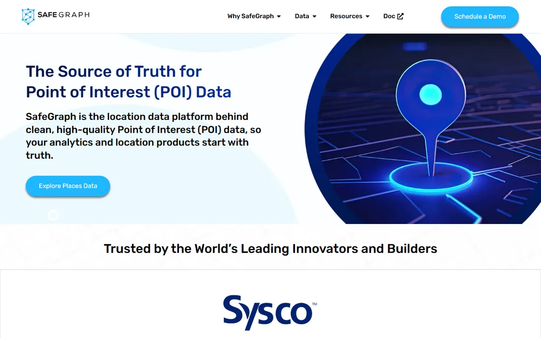 SafeGraph homepage