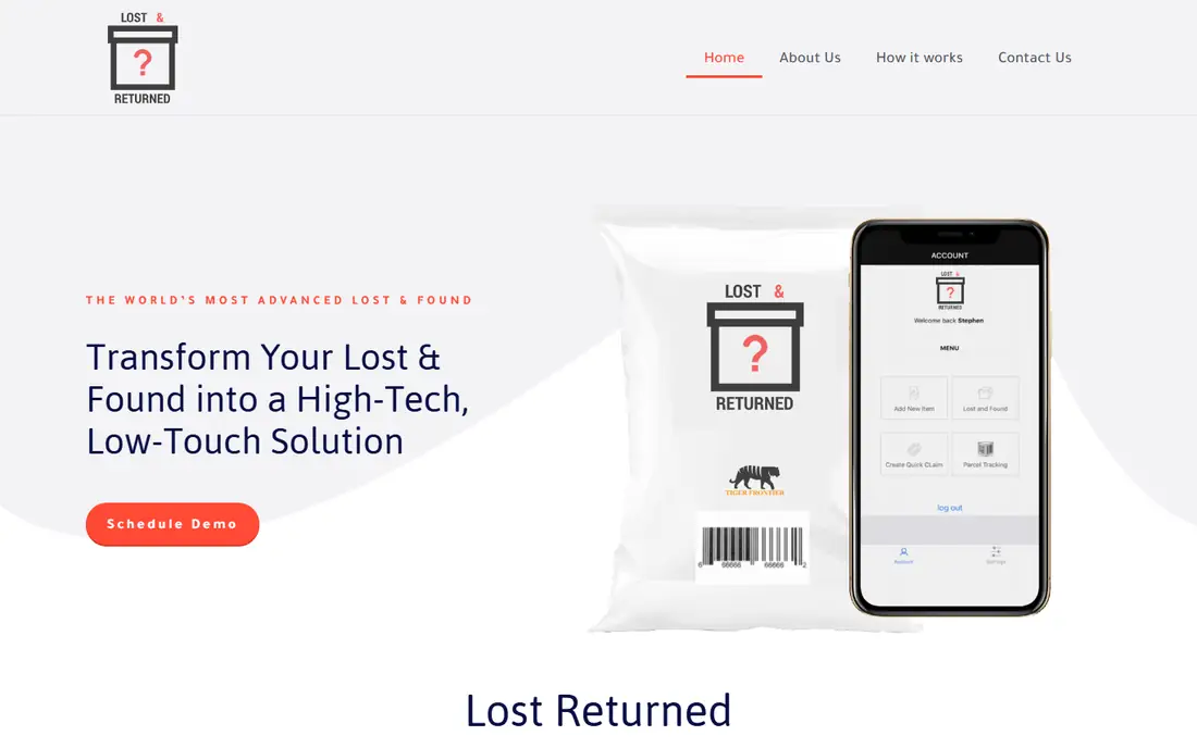 Lost Returned homepage