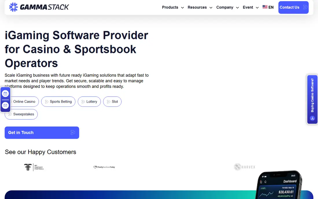 GammaStack homepage