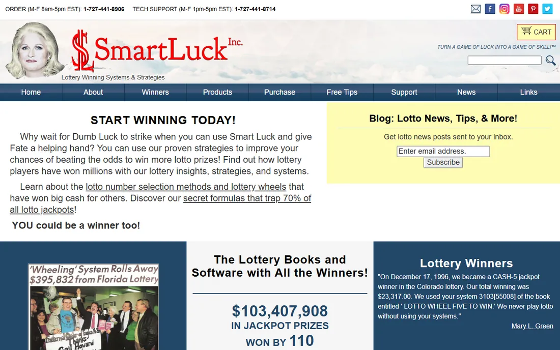 Smart Luck homepage