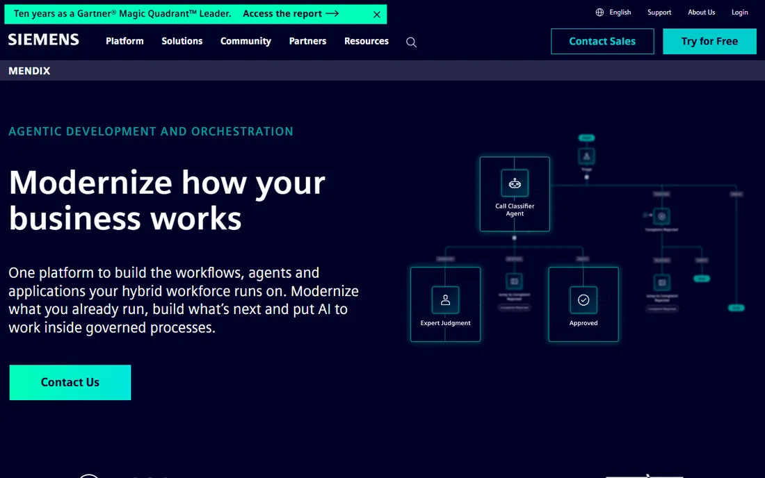 Mendix homepage