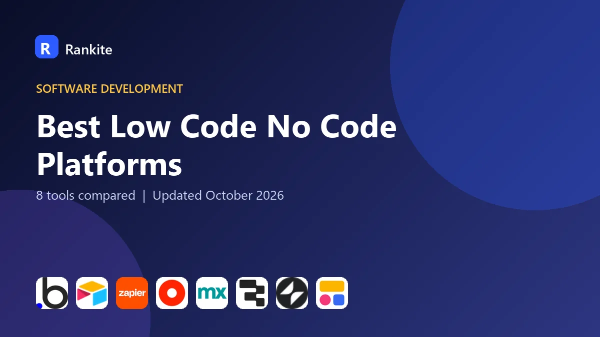 Best Low Code No Code Platforms: 8 Tools Compared
