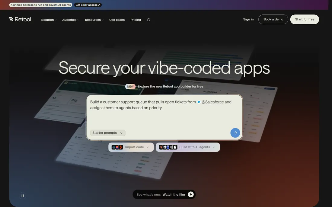 Retool homepage