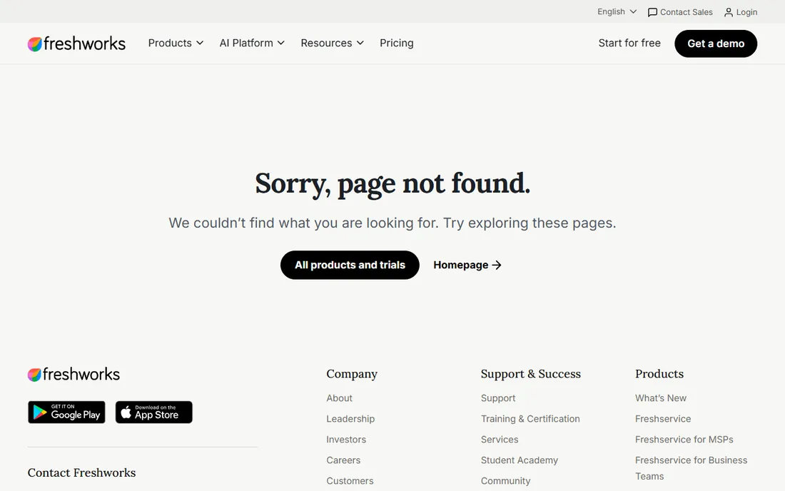 Freshsales homepage
