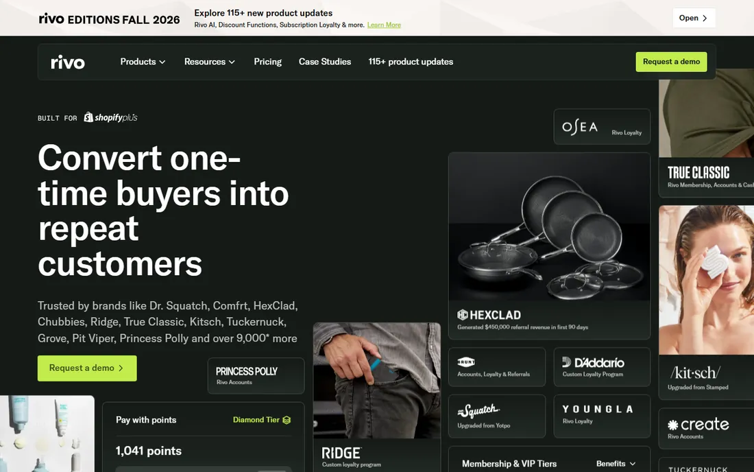 Rivo homepage