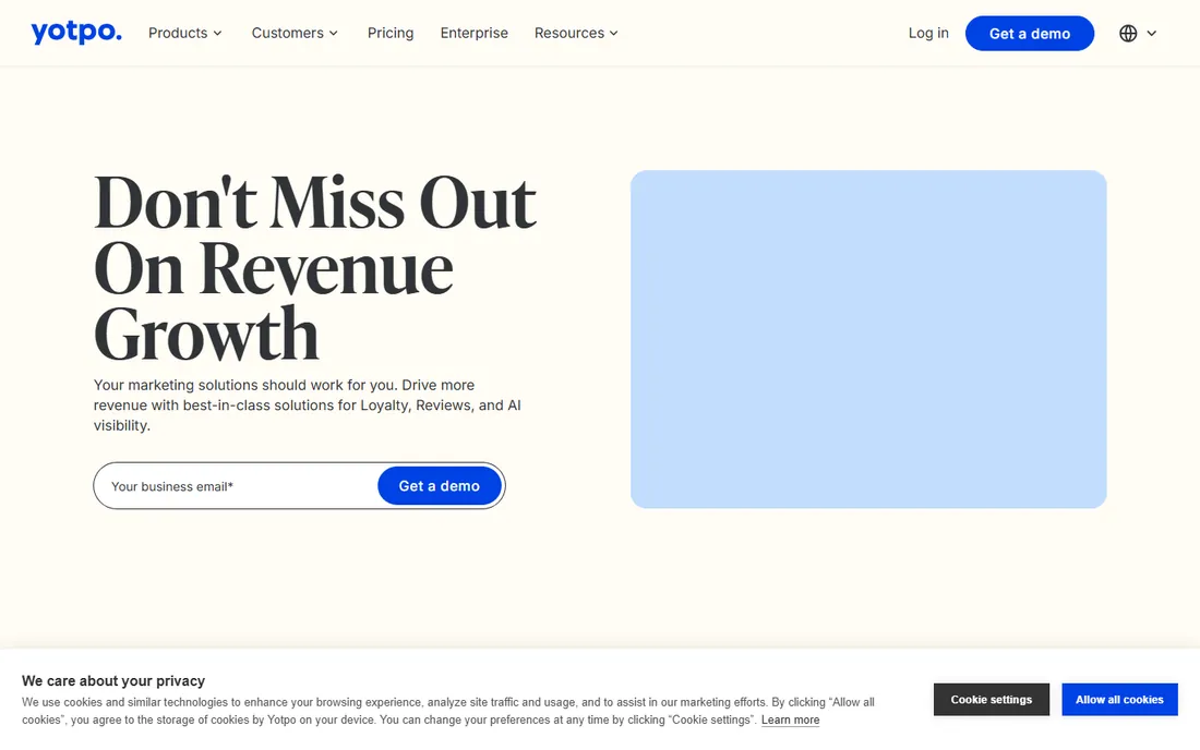 Yotpo Loyalty homepage