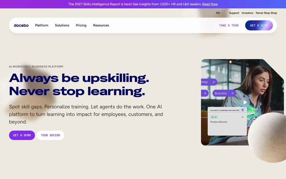 Docebo homepage