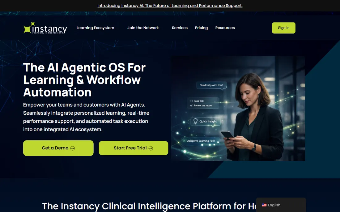 Instancy homepage