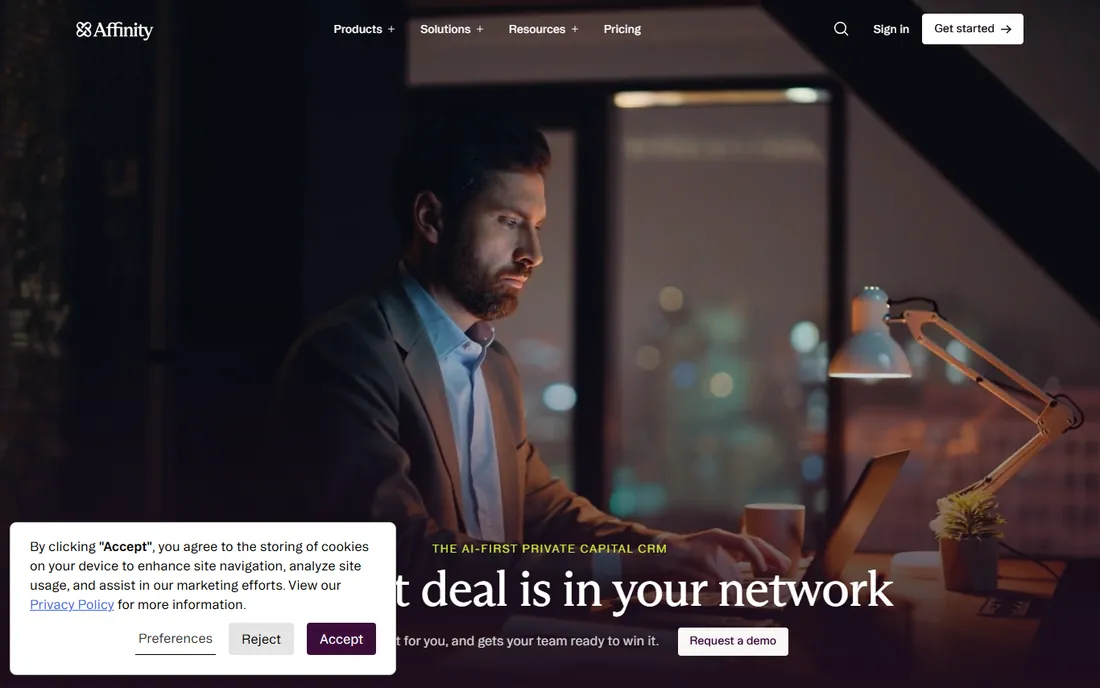 Affinity homepage