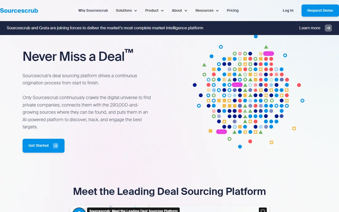 SourceScrub homepage