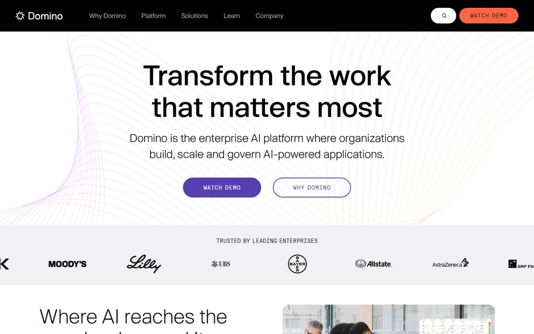 Domino Data Lab homepage