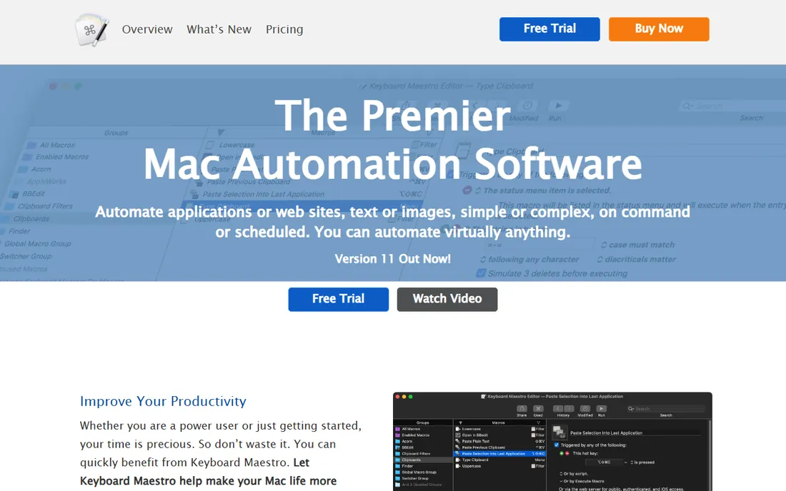 Keyboard Maestro homepage
