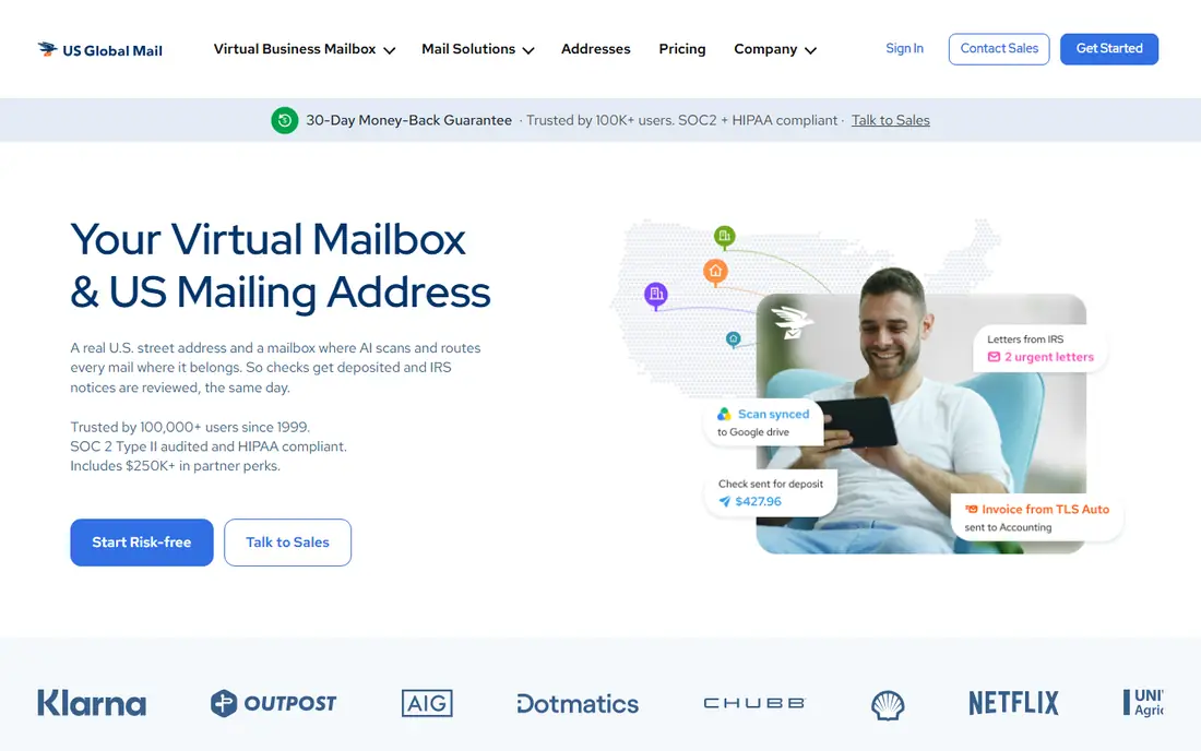 US Global Mail homepage