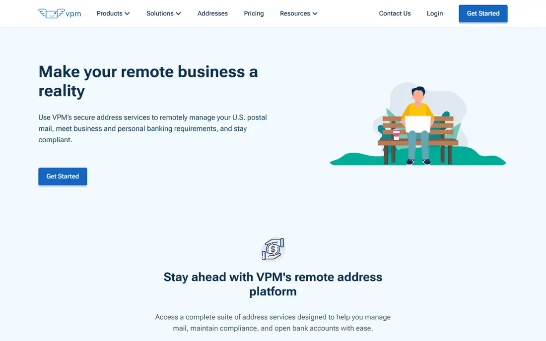 VirtualPostMail homepage