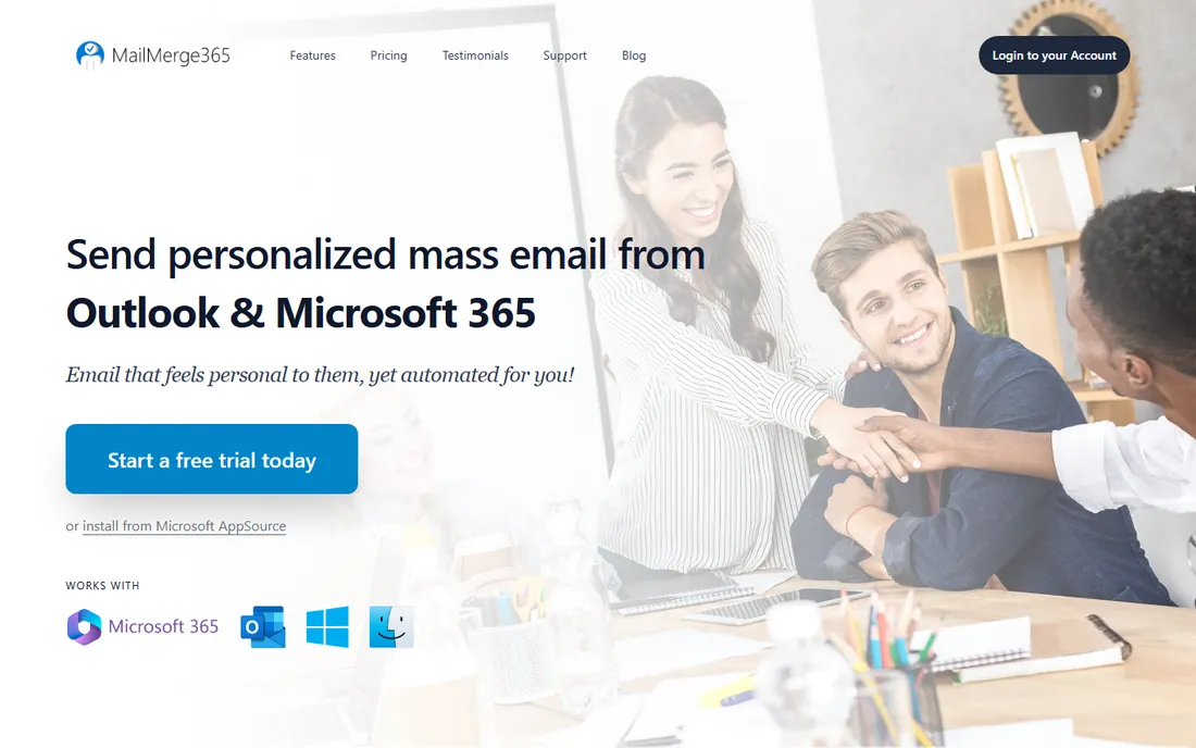 MailMerge365 homepage
