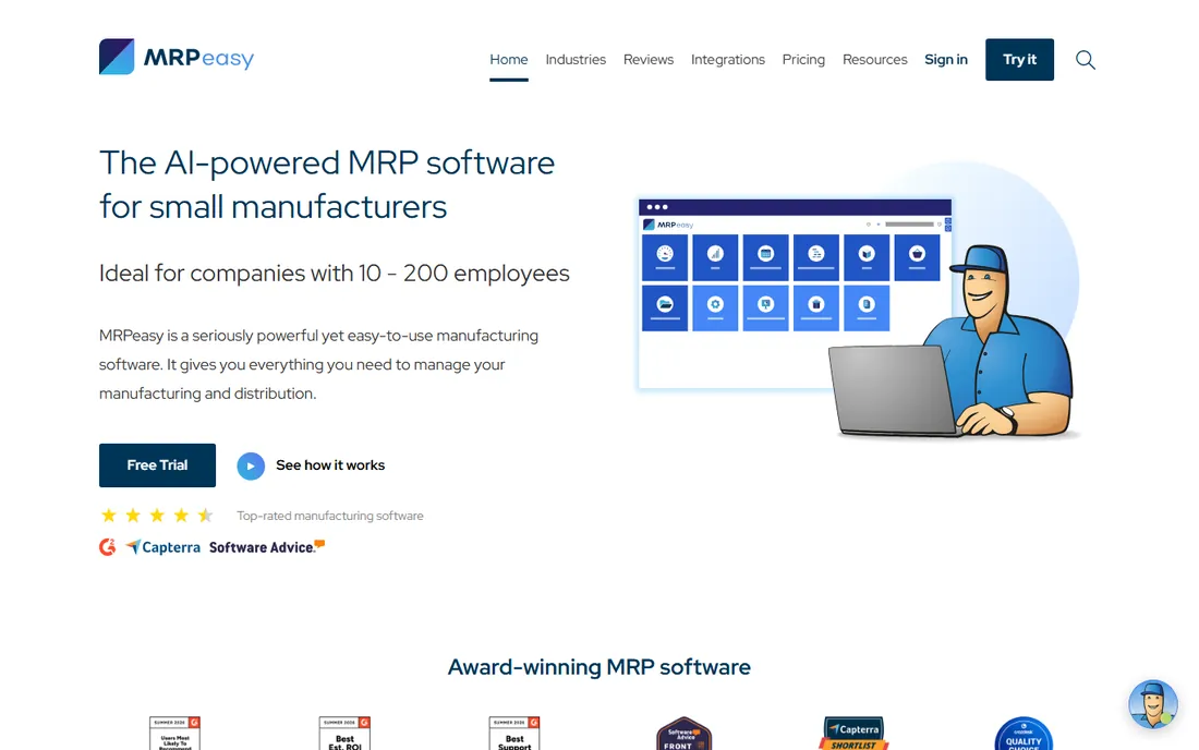 MRPeasy homepage