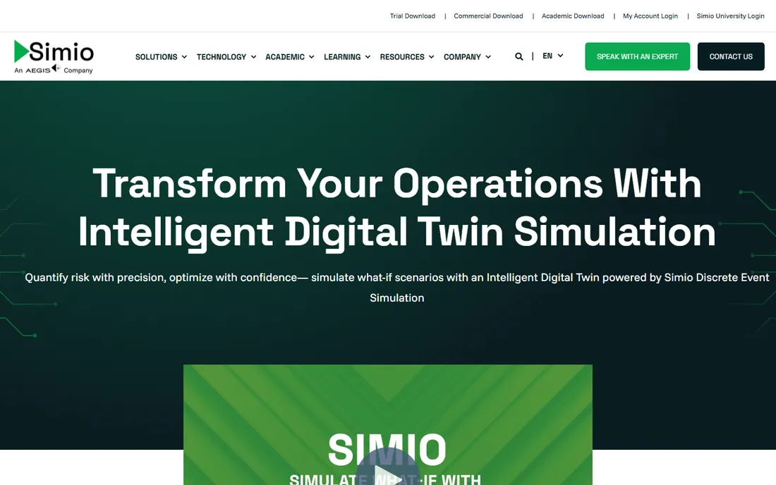 Simio homepage