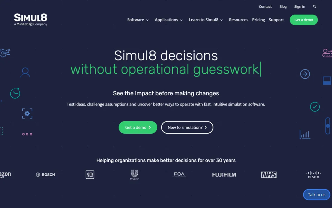 Simul8 homepage