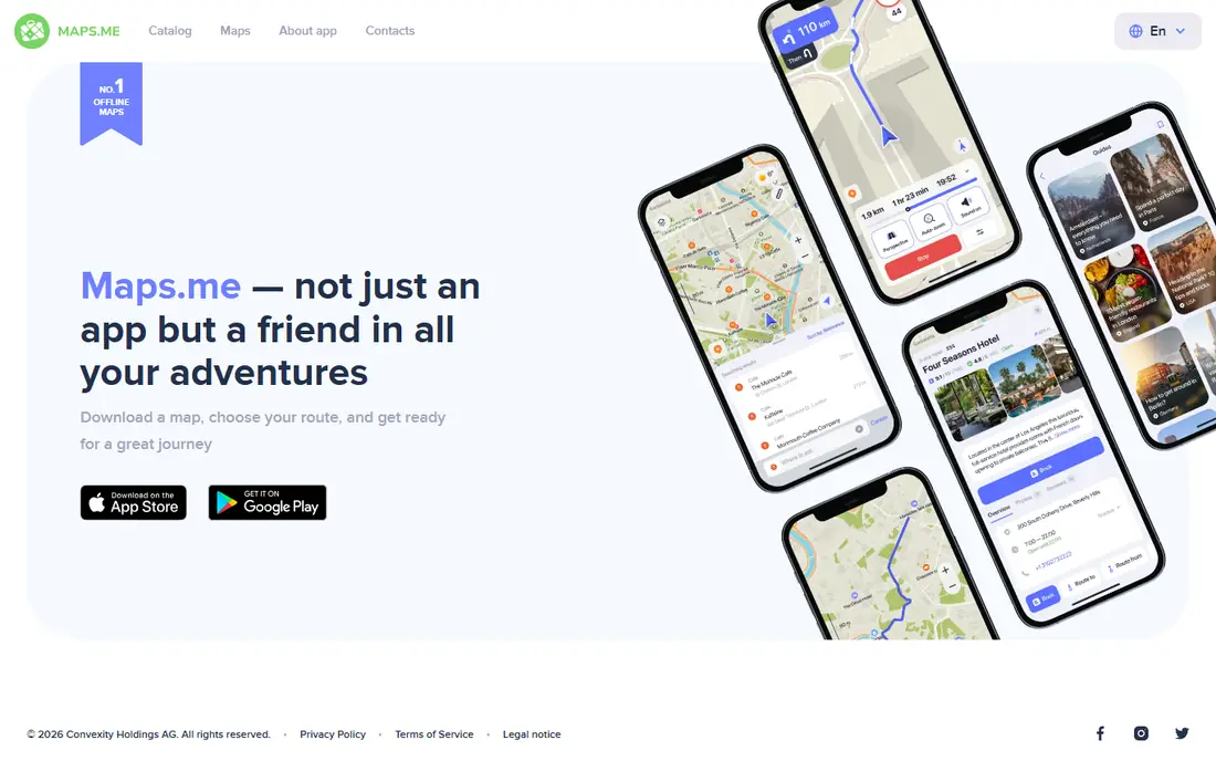 MAPS.ME homepage