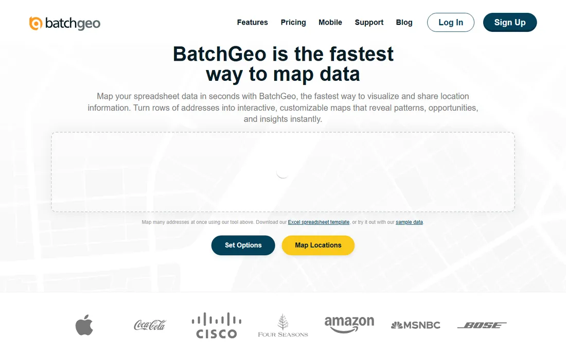 BatchGeo homepage