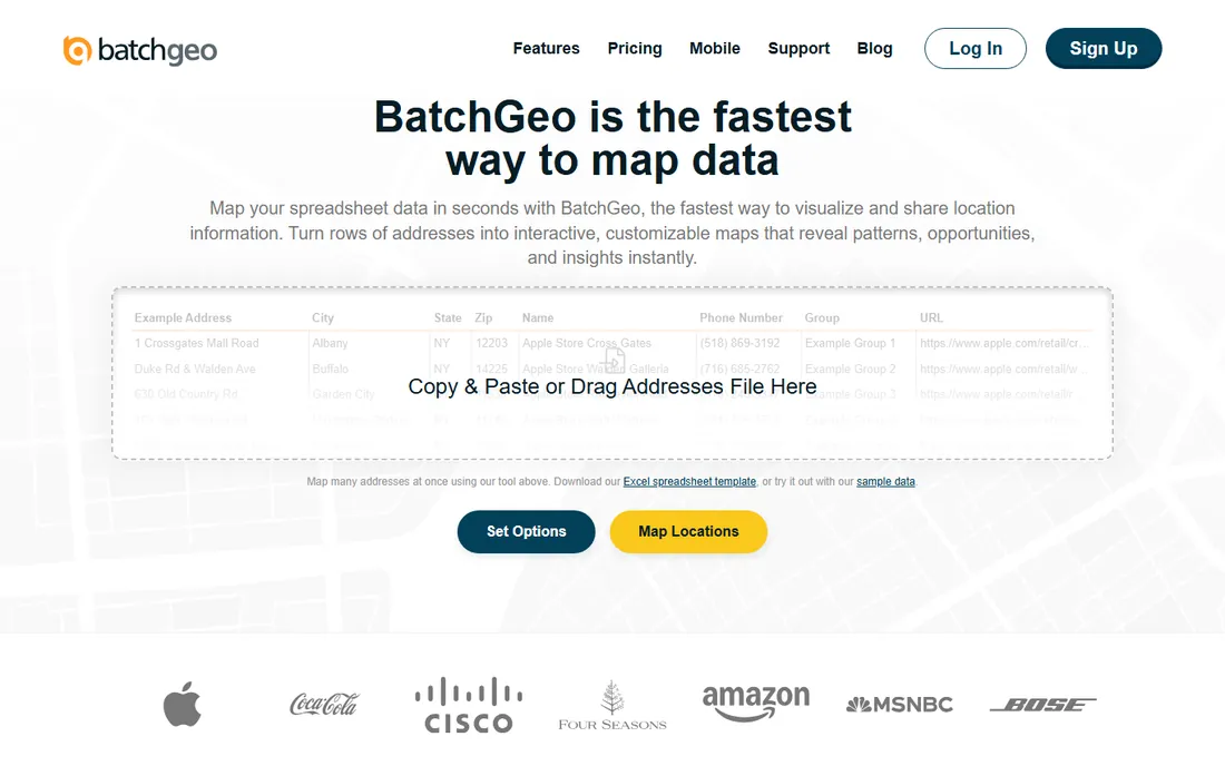 BatchGeo homepage