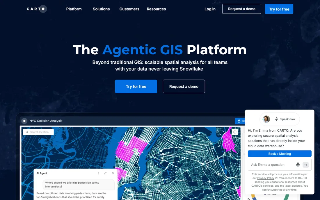 CARTO homepage