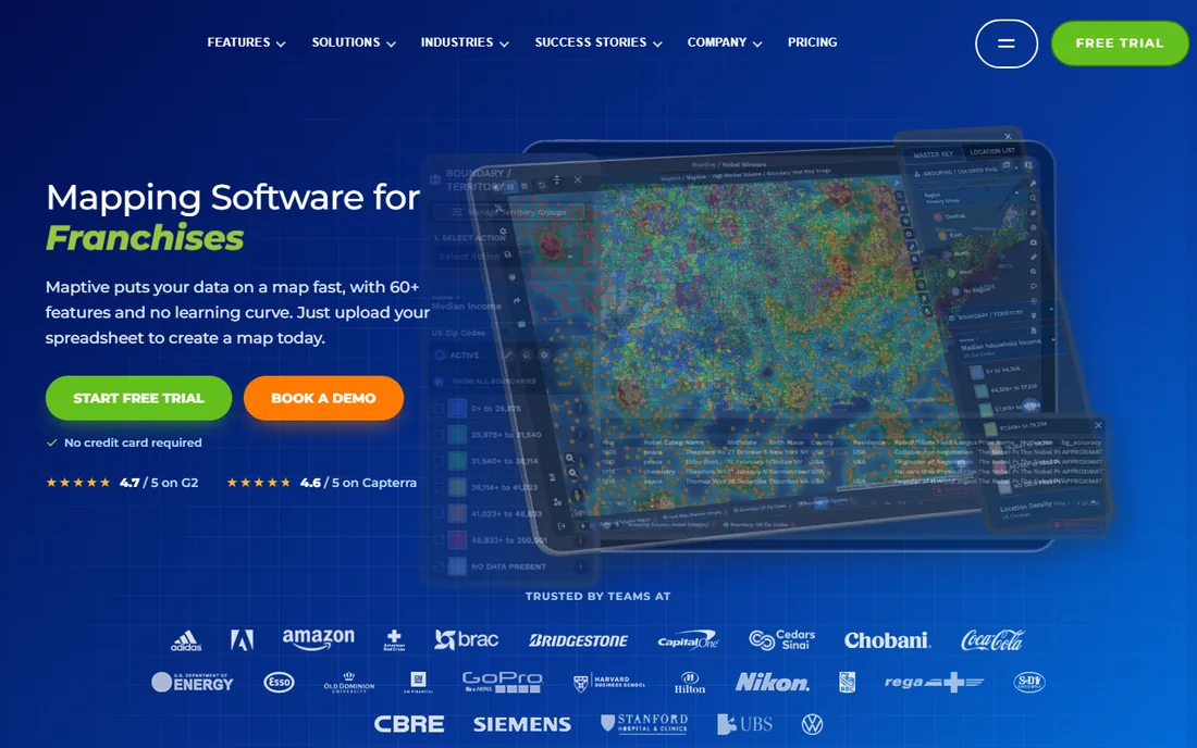Maptive homepage