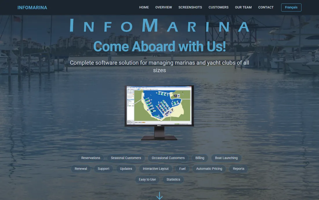 InfoMarina homepage