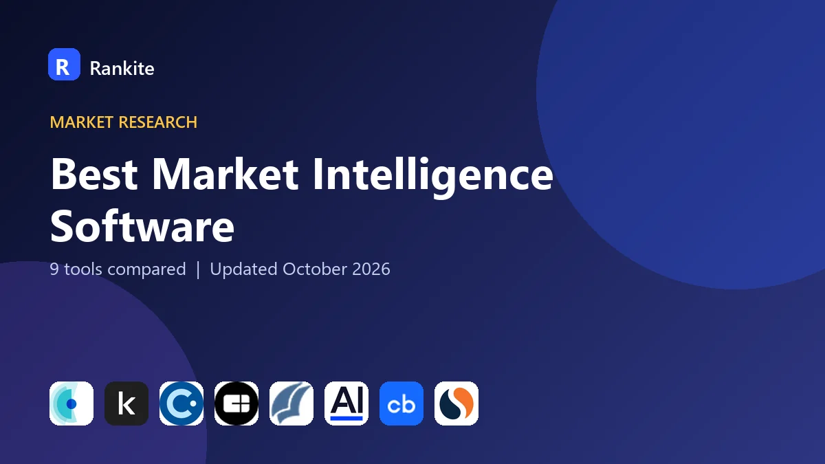 Best Market Intelligence Software in 2026: 9 Tools Compared