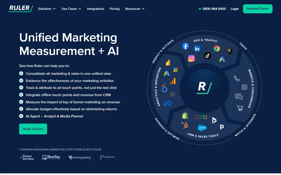 Ruler Analytics homepage