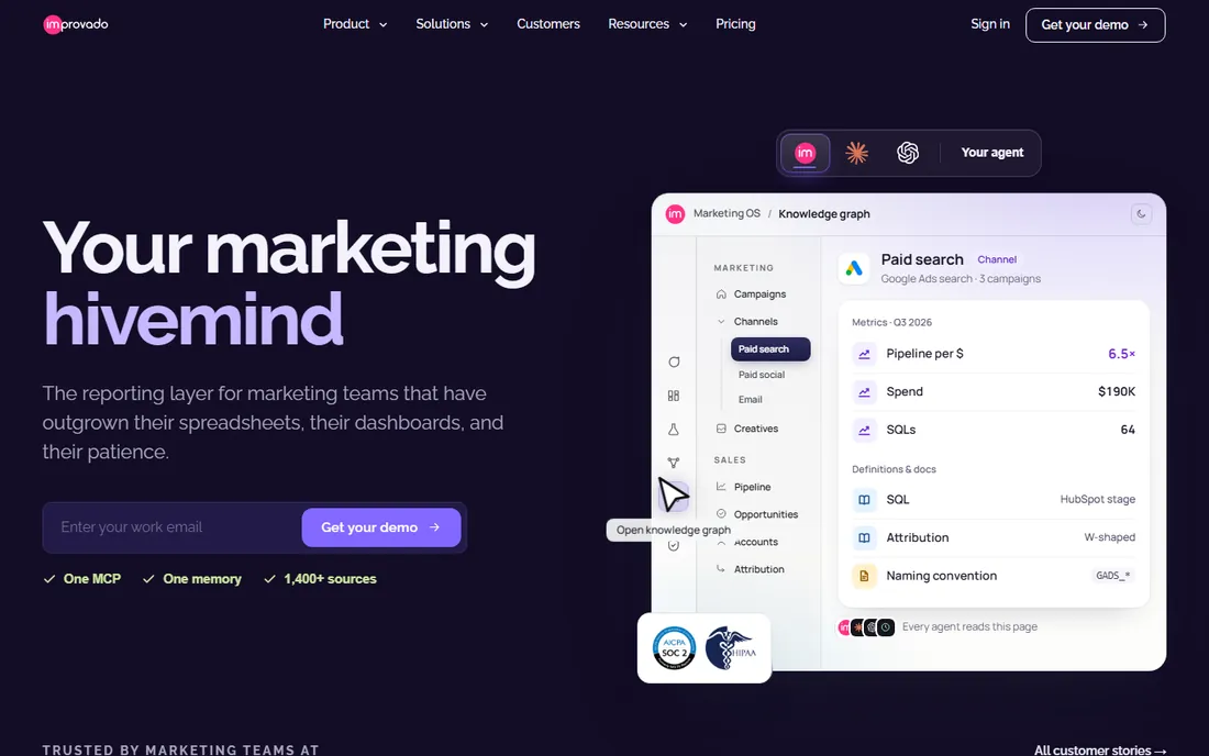 Improvado homepage