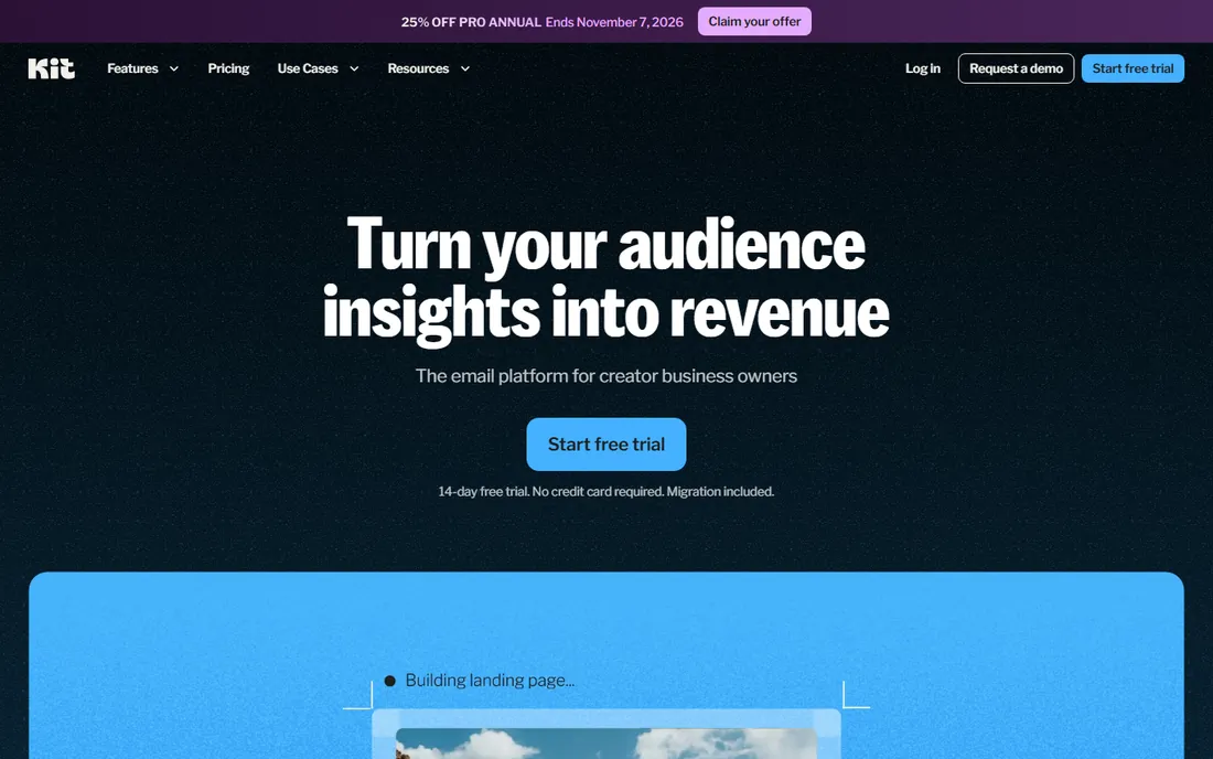 Kit homepage