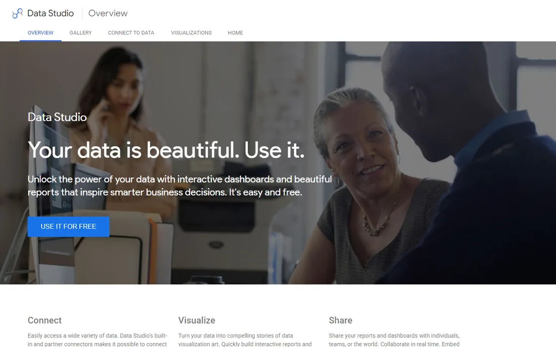 Looker Studio homepage