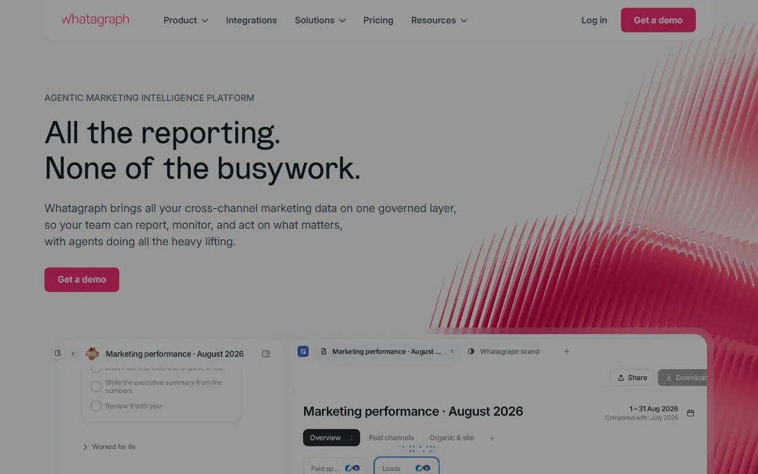 Whatagraph homepage