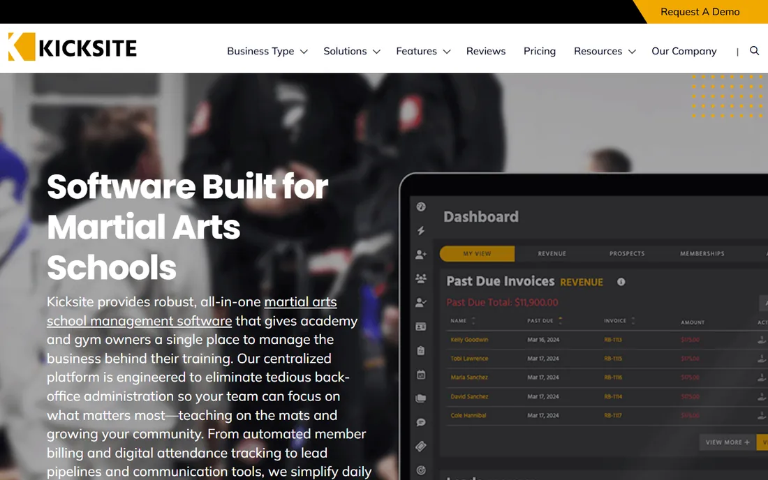 Kicksite homepage