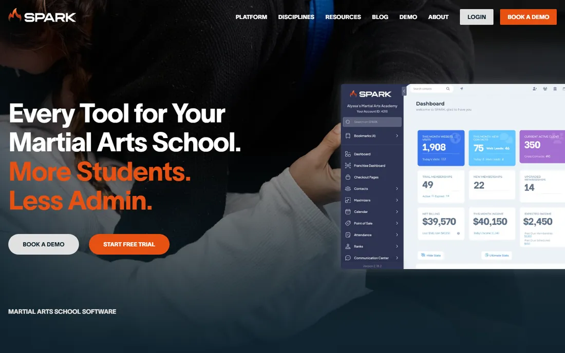 Spark Membership homepage