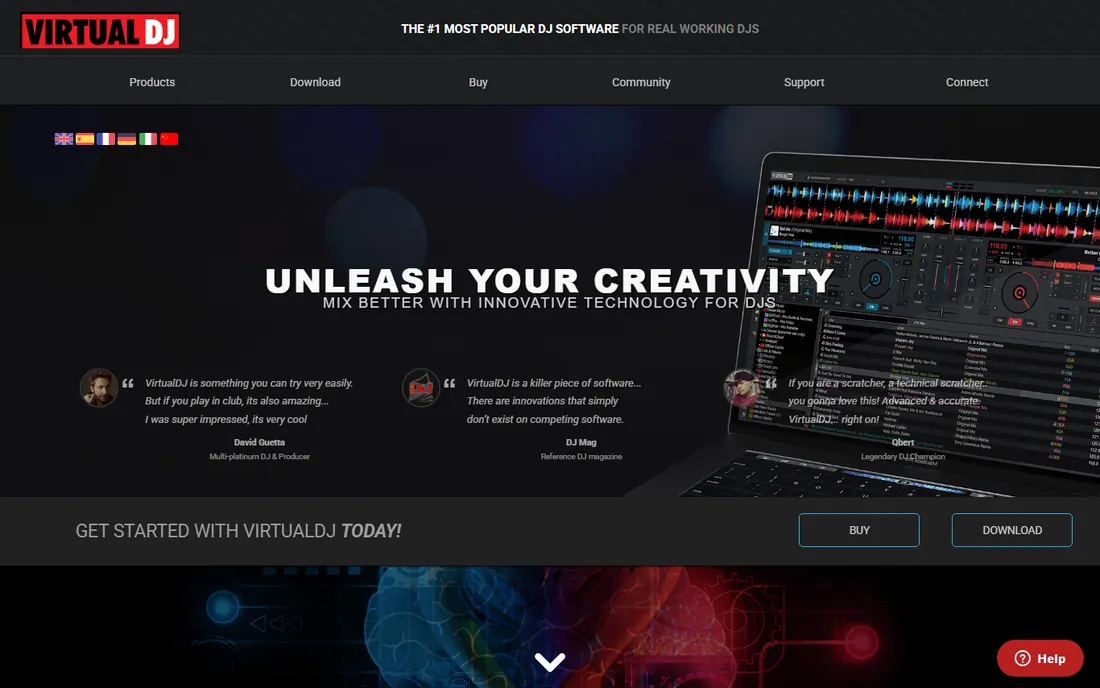 VirtualDJ homepage