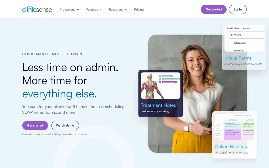 ClinicSense homepage
