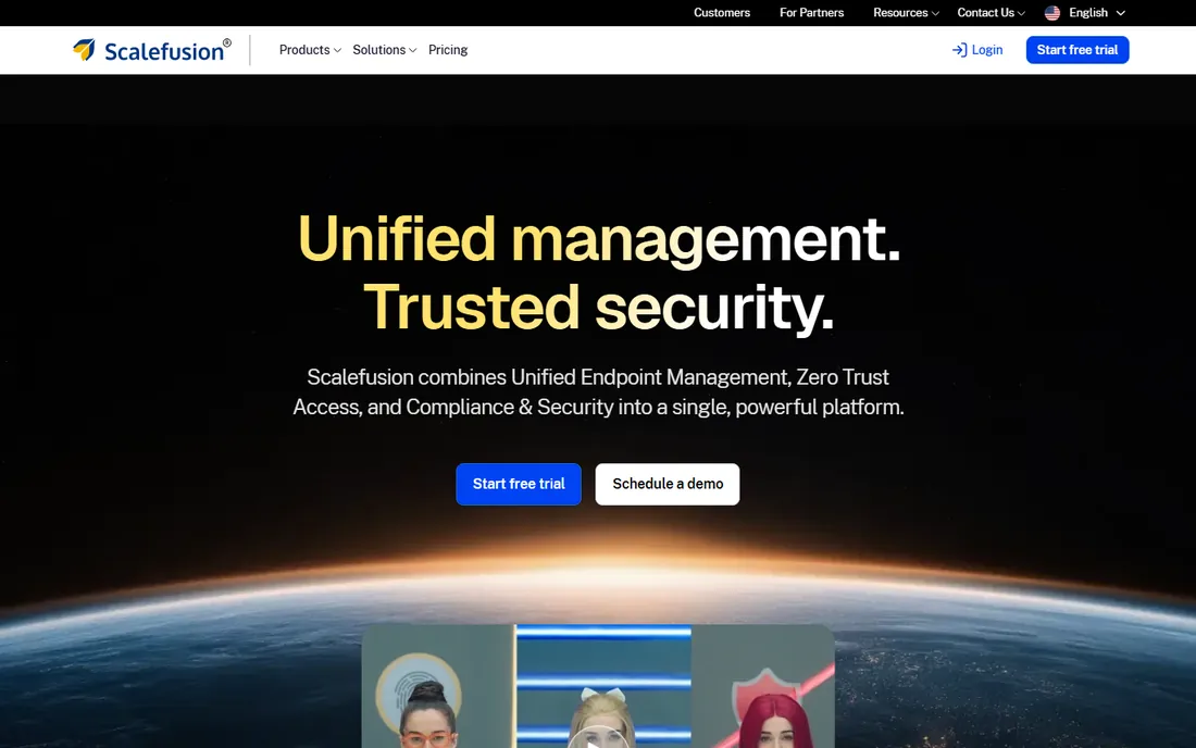 Scalefusion homepage
