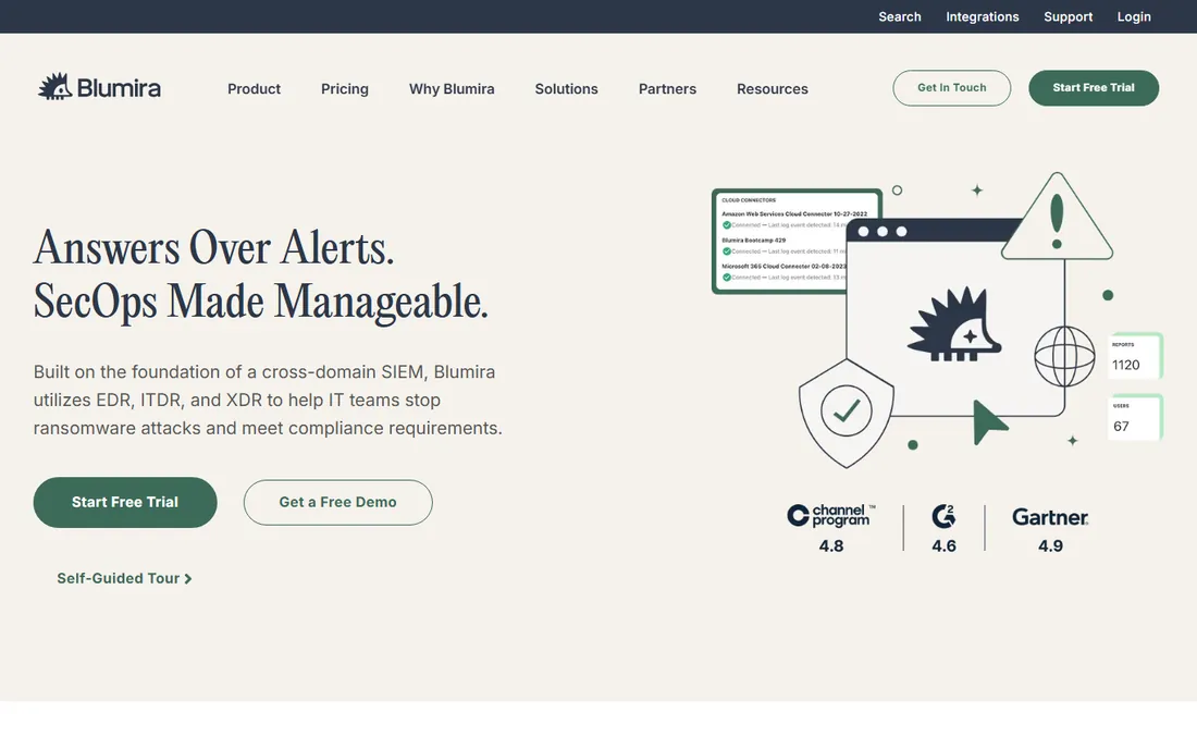 Blumira homepage