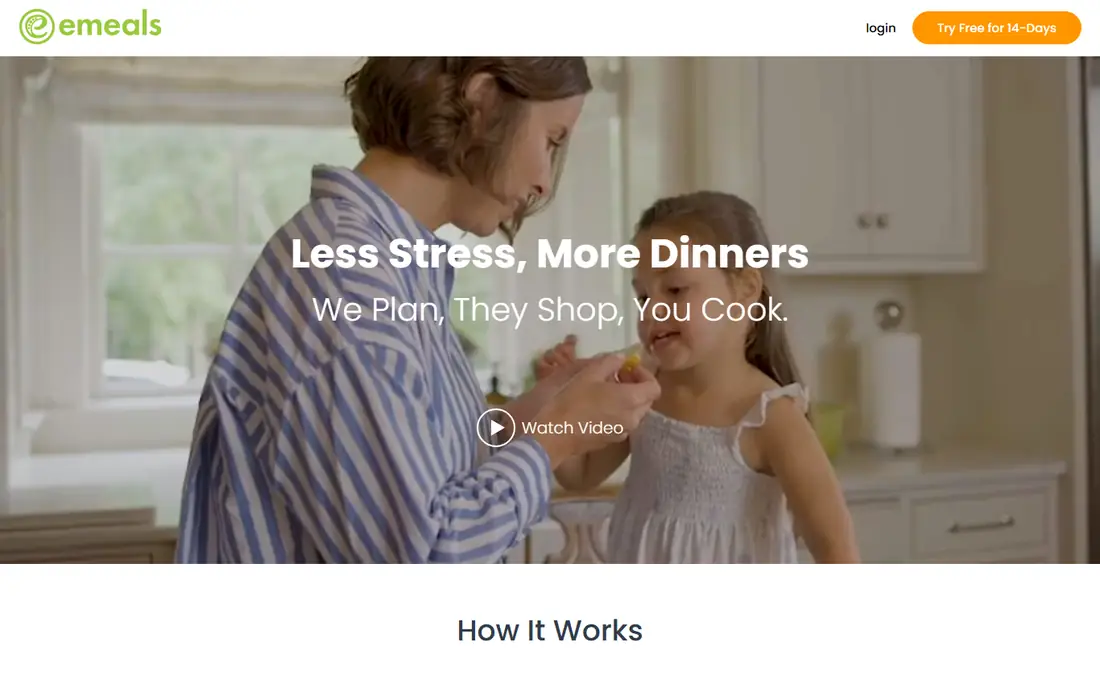 eMeals homepage