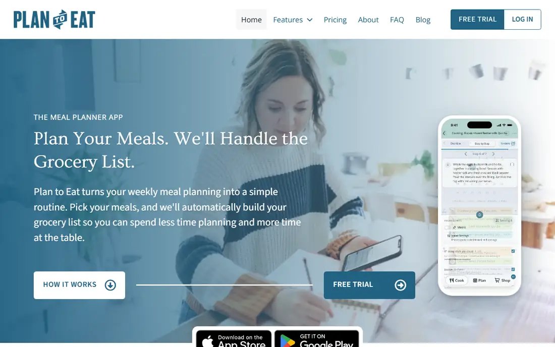 Plan to Eat homepage