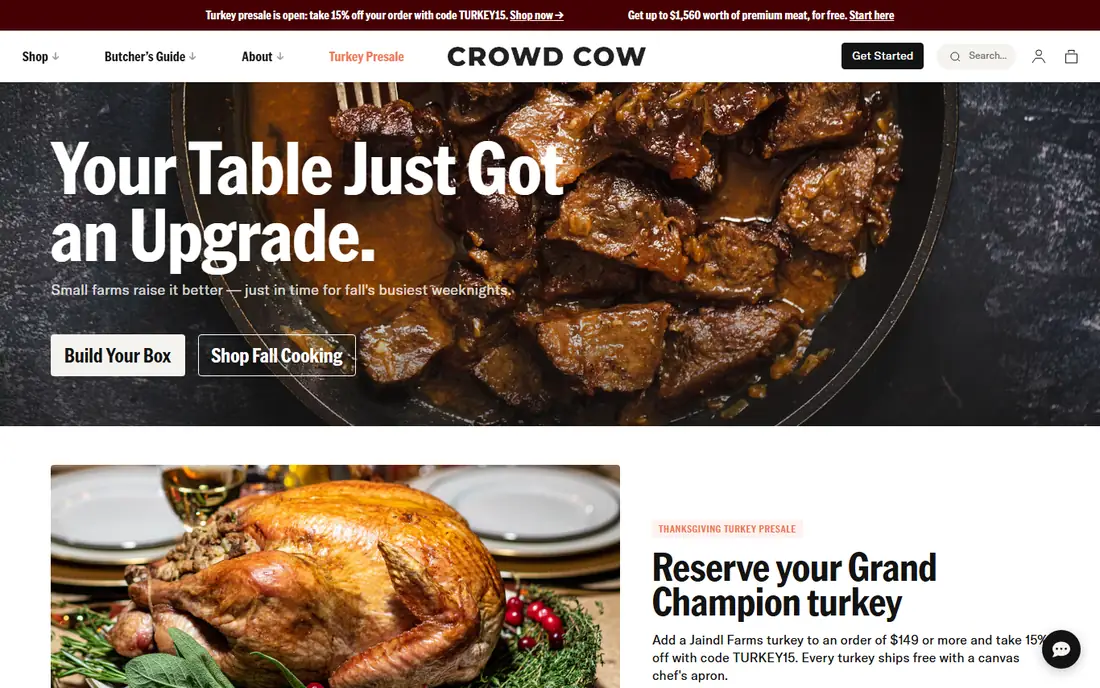 Crowd Cow homepage
