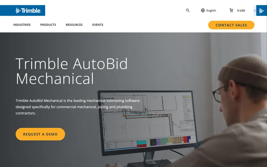 Trimble AutoBid Mechanical homepage