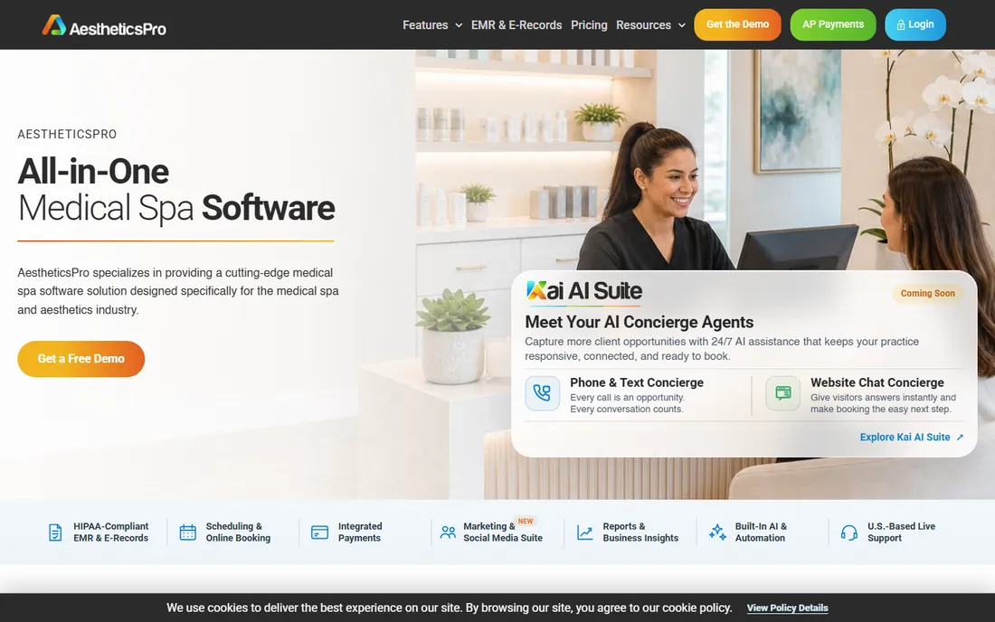 AestheticsPro homepage