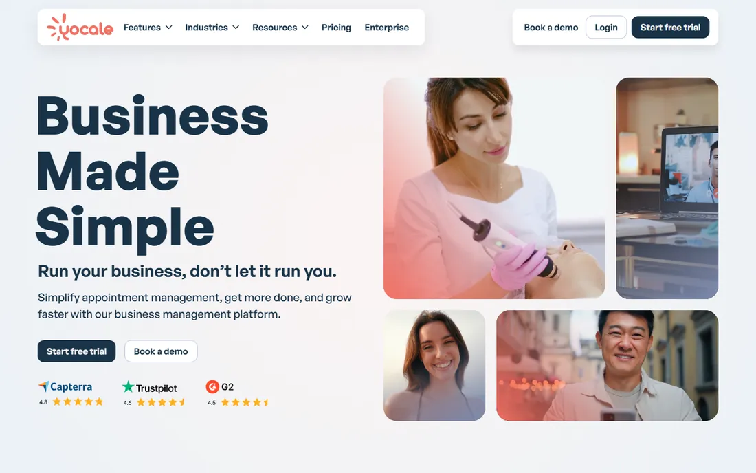 Yocale homepage
