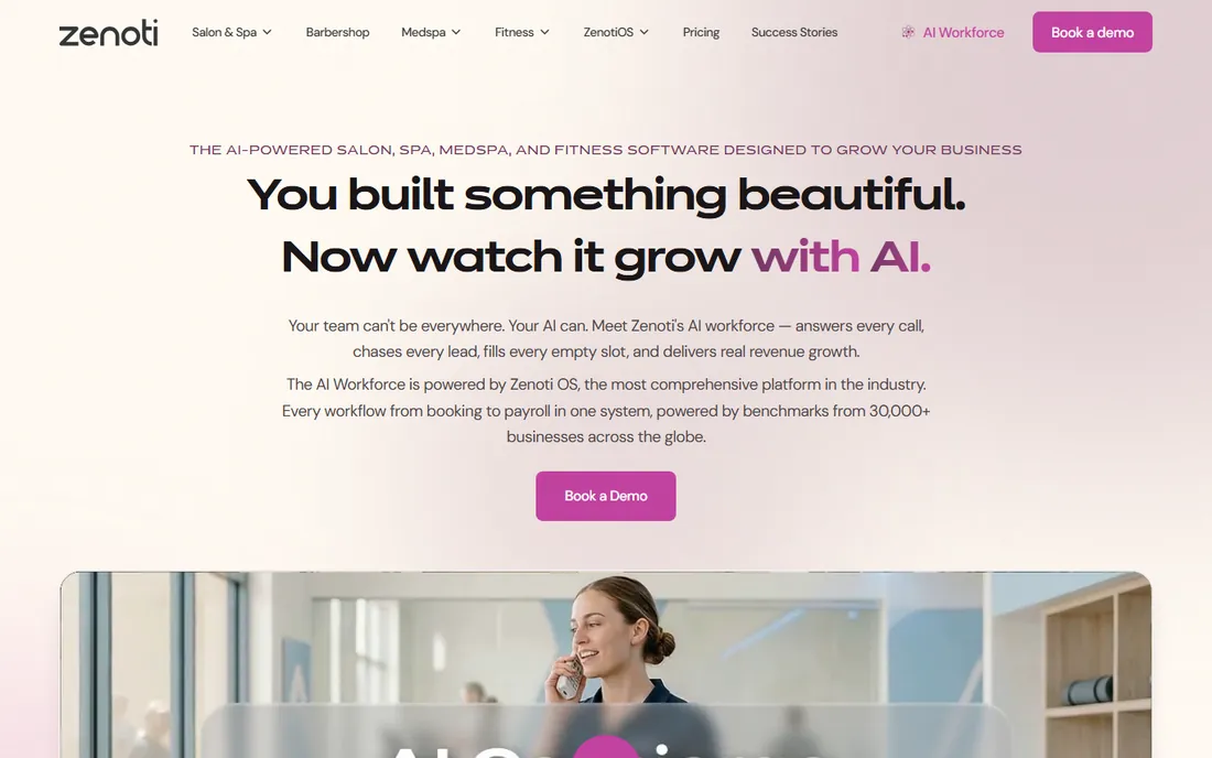 Zenoti homepage